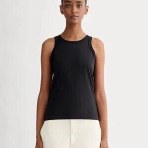 Everlane Tank Top in Essential Cotton Black Womens Sz Medium